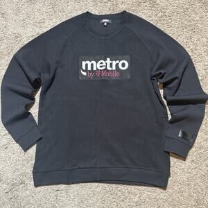 T-Mobile Black Long Sleeve Pullover Crewneck Sweatshirt Employee Uniform Men's L